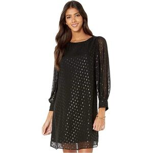 Lilly Pulitzer Maisel Silk Dress in Onyx Black Size 2